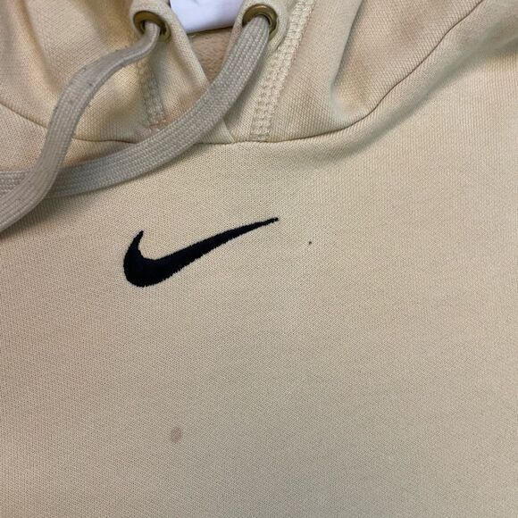 Nike Club Fleece Center Swoosh Pullover Hoodie Women XL Yellow 598575 783 - Picture 2 of 7